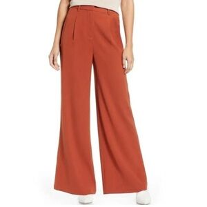 Leith Terracotta Wide-Leg Pants